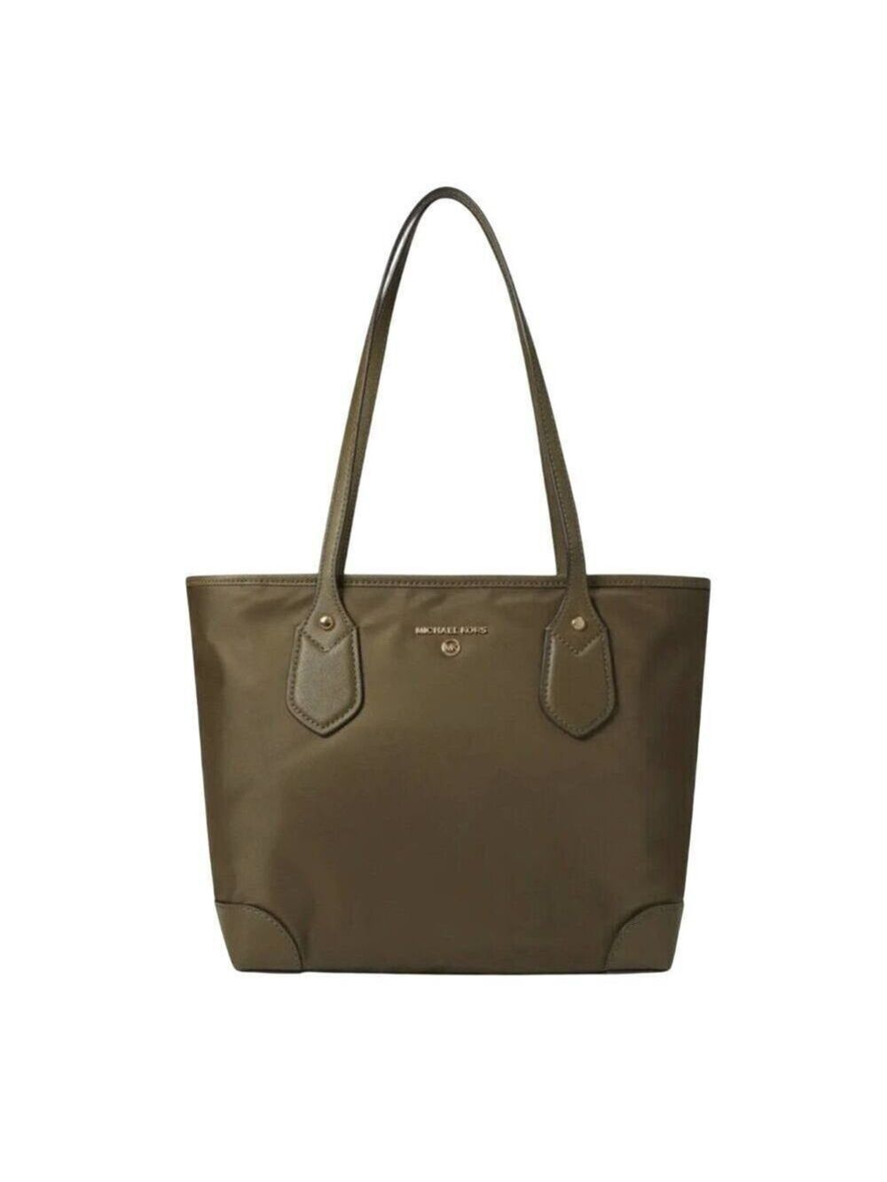 NEW MICHAEL KORS EVA NYLON TOTE BAG OLIVE GREEN